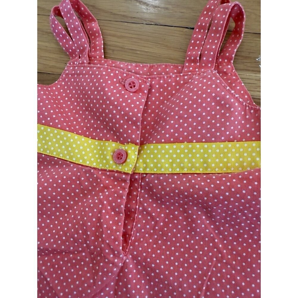 BLUEBERI BOULEVARD 12 Months Girls Sundress Coral w/ Flowers & Butterflies EUC‌ - Picture 7 of 9
